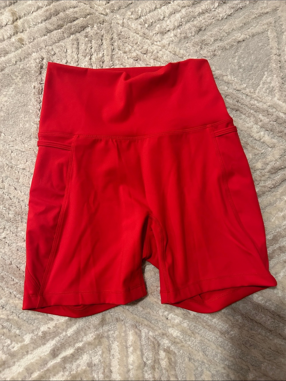 Born Primitive Eccentric Red Biker Shorts 5”